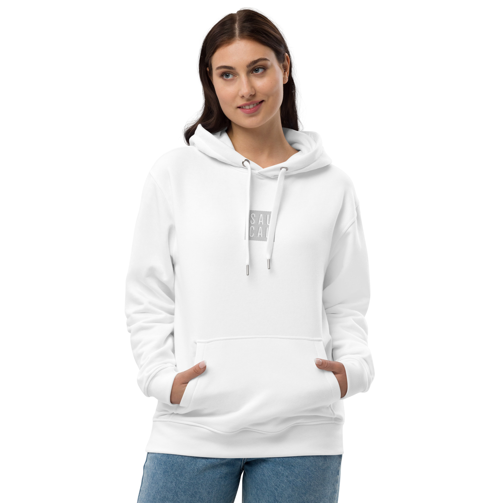Premium eco hoodie - White logo - Image 5