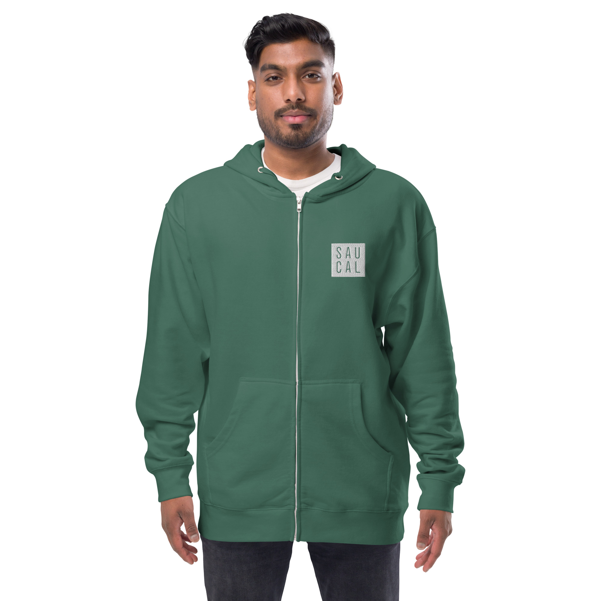 Unisex fleece zip up hoodie - Image 14