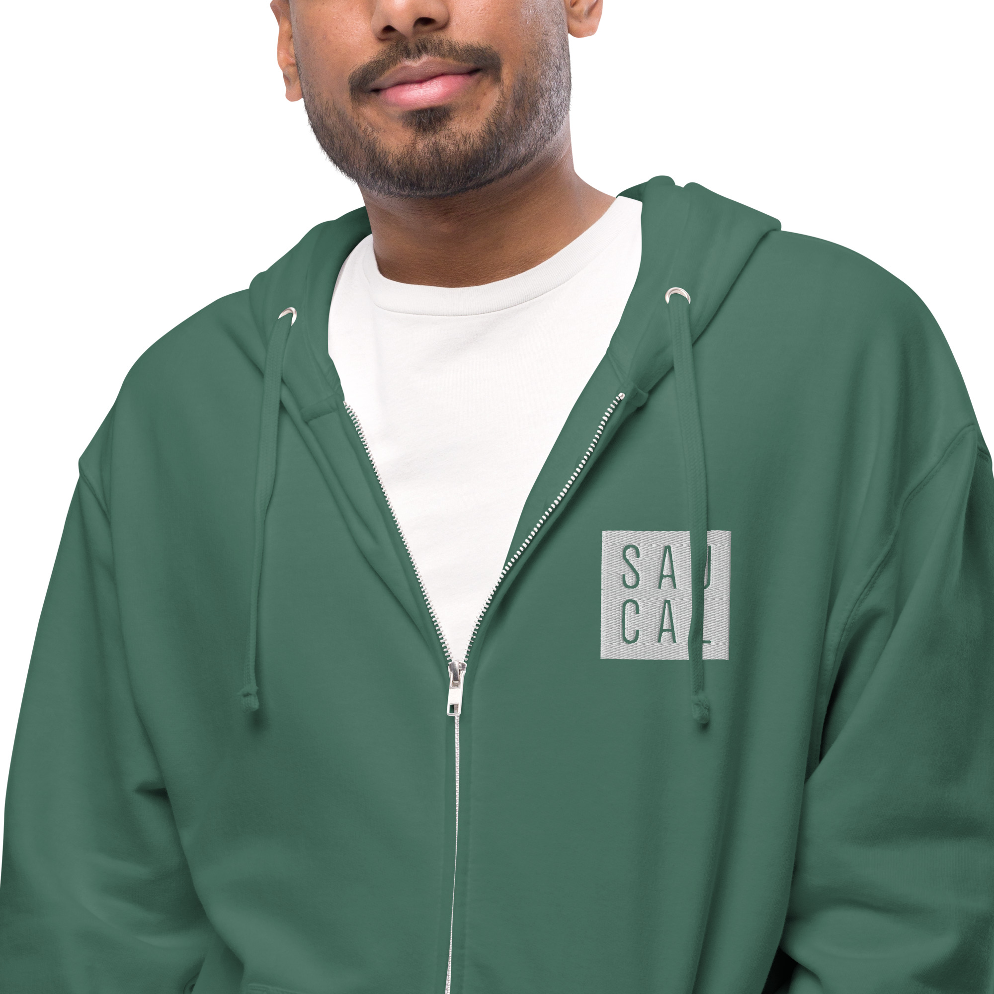 Unisex fleece zip up hoodie - Image 16