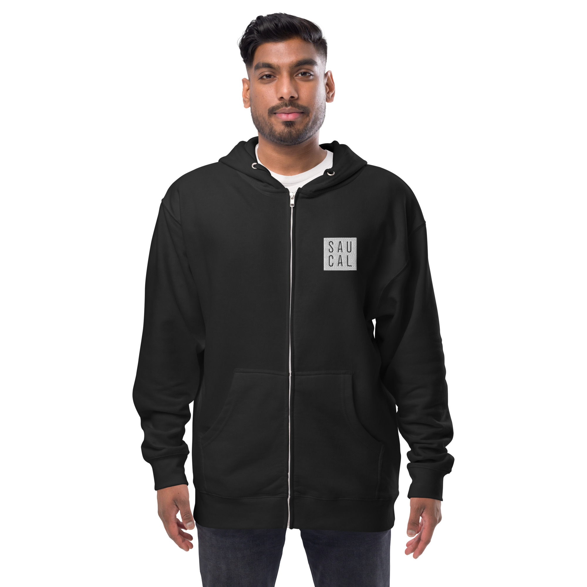 Unisex fleece zip up hoodie - Image 3
