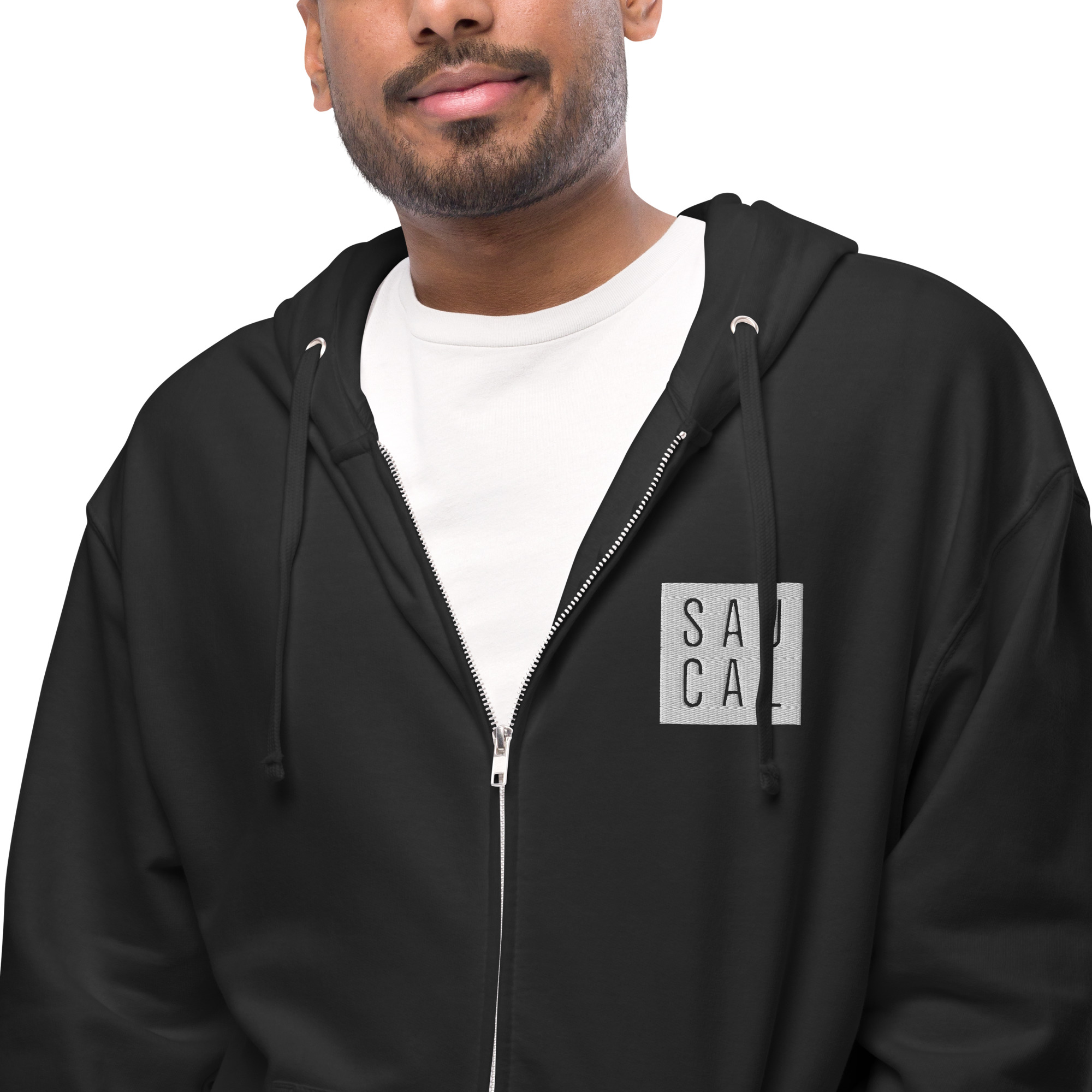 Unisex fleece zip up hoodie - Image 5