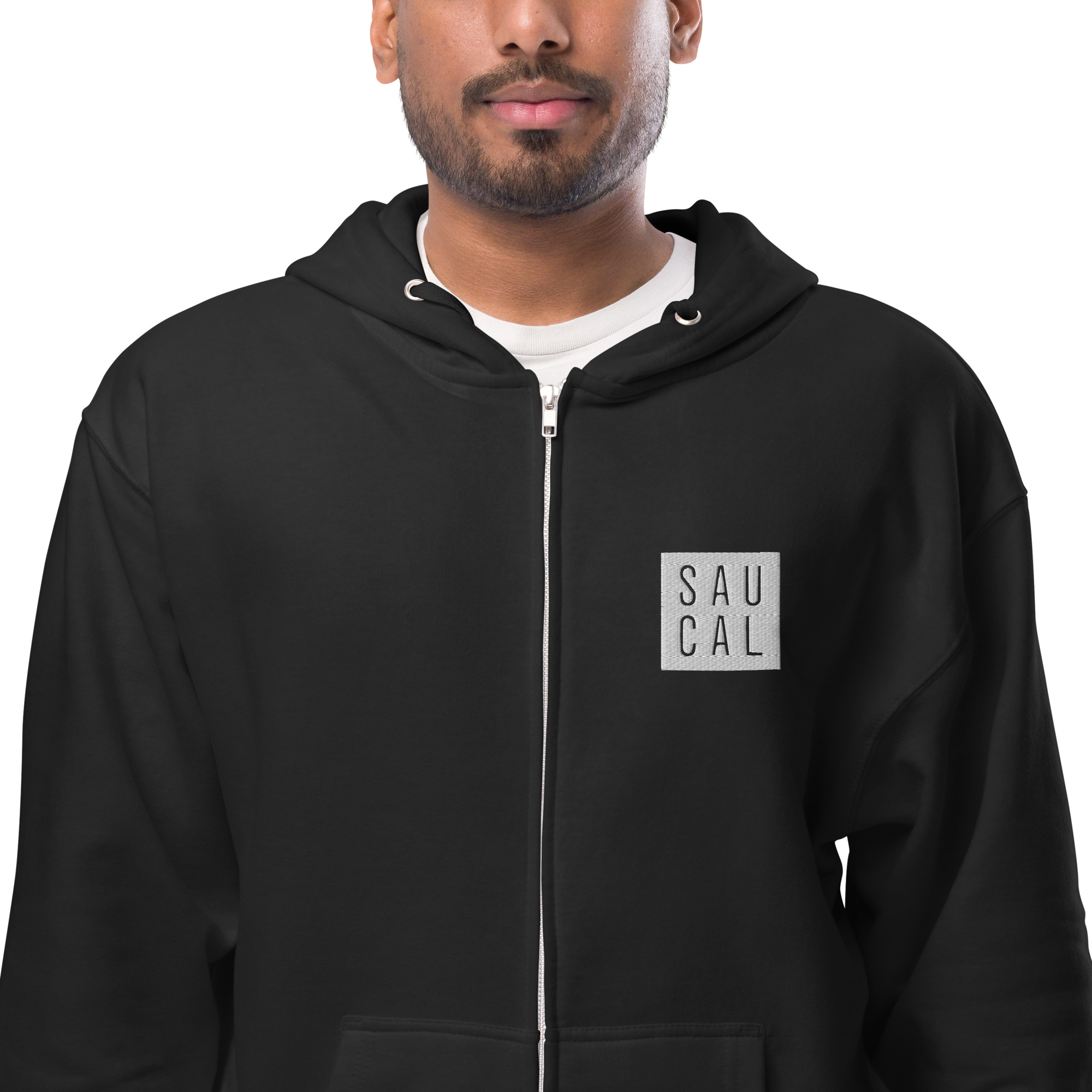 Unisex fleece zip up hoodie - Image 2