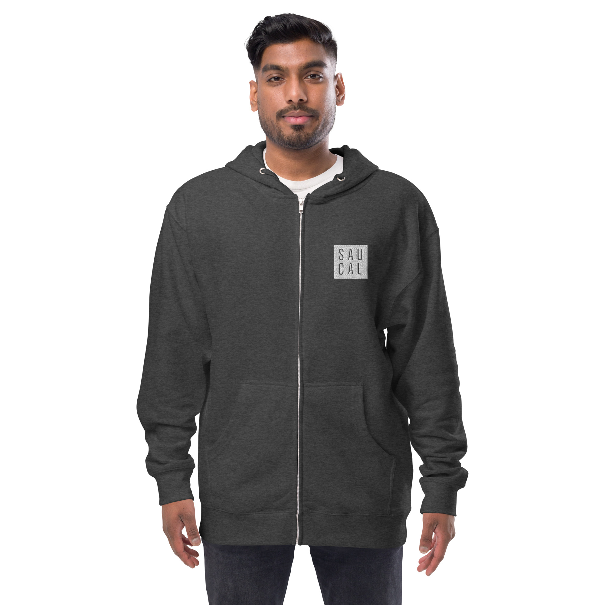Unisex fleece zip up hoodie - Image 7