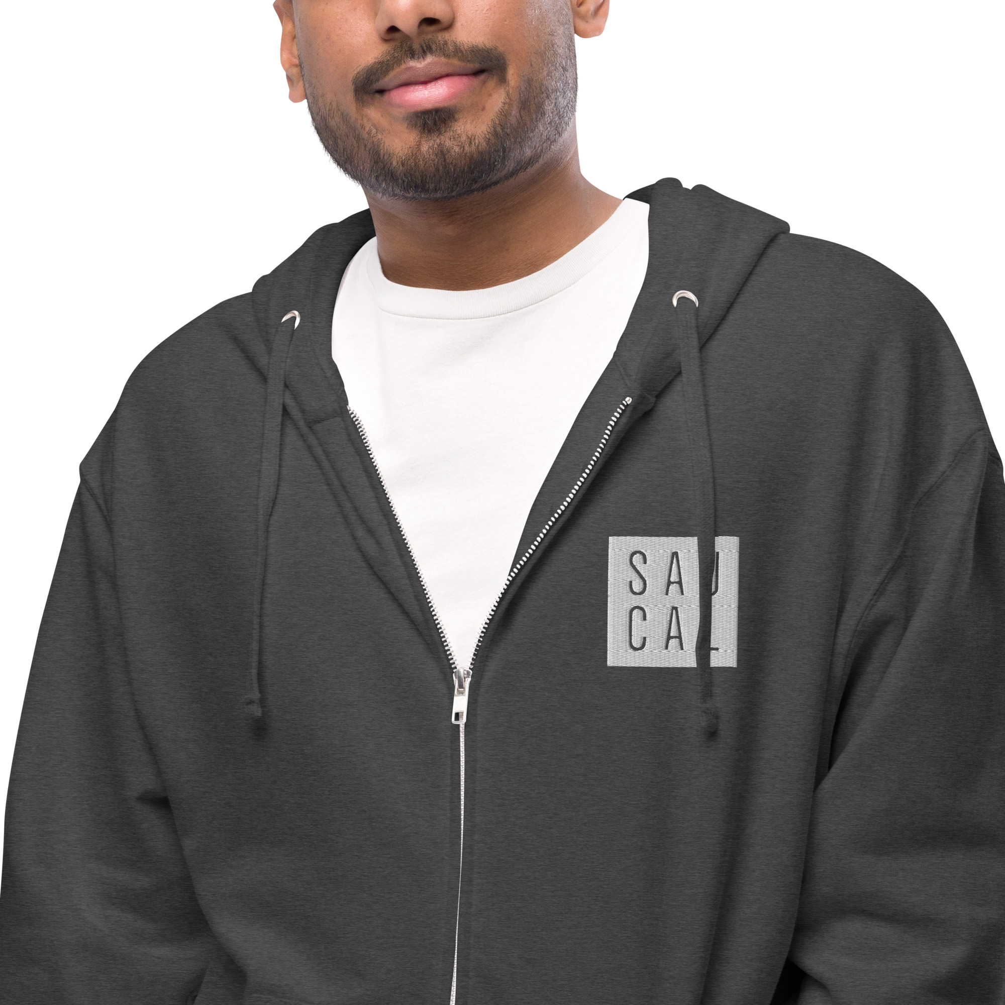 Unisex fleece zip up hoodie - Image 9