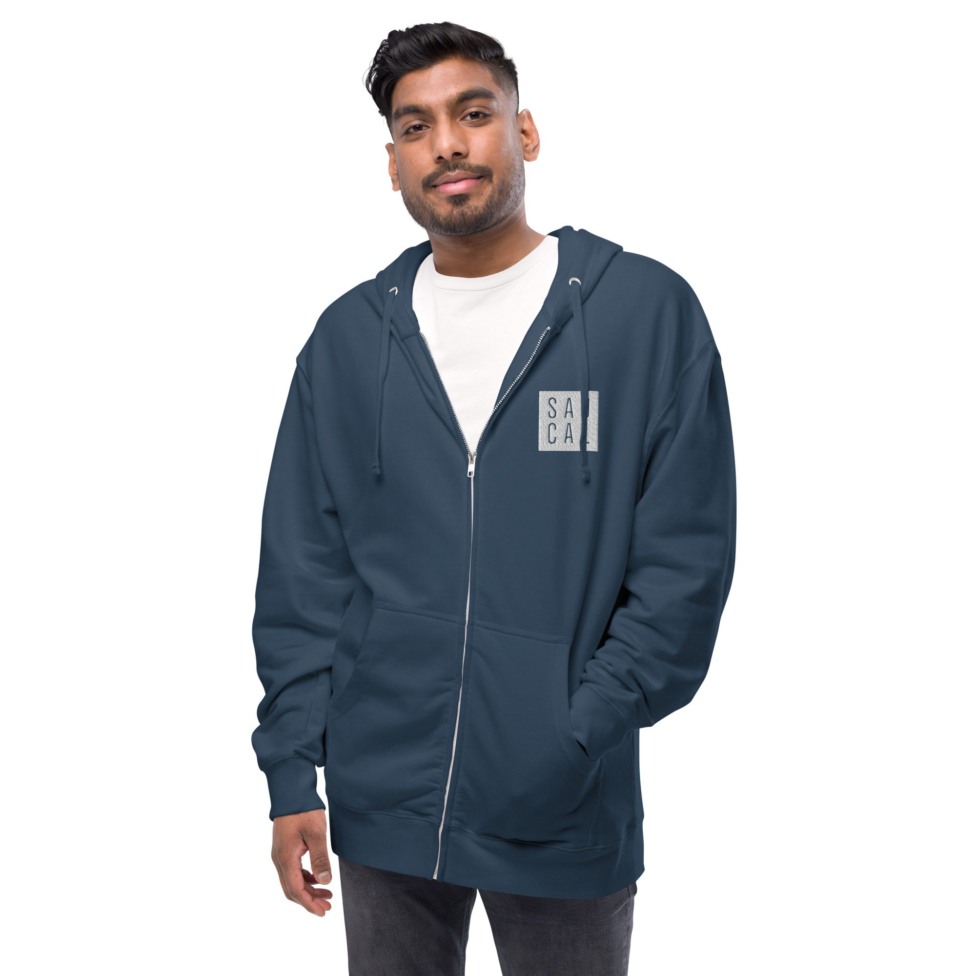 Unisex fleece zip up hoodie - Image 12