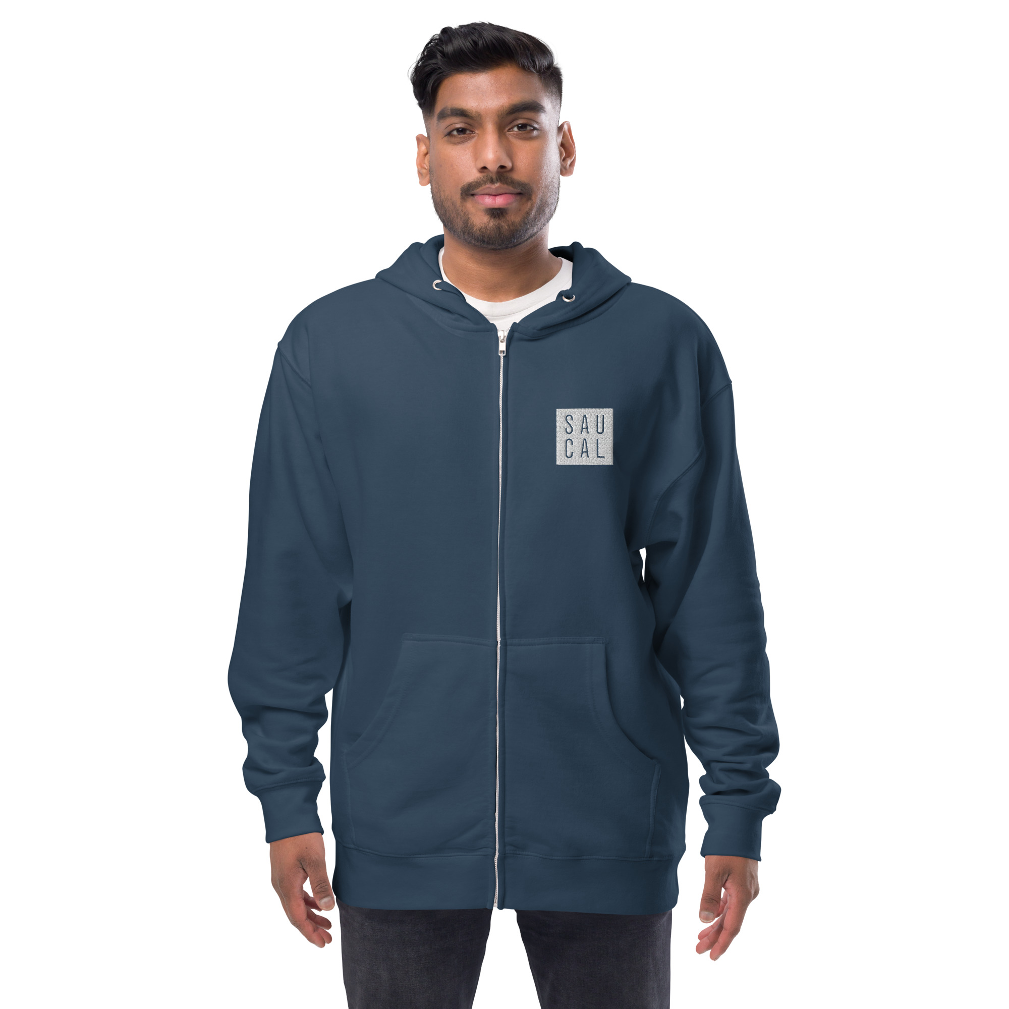 Unisex fleece zip up hoodie - Image 11